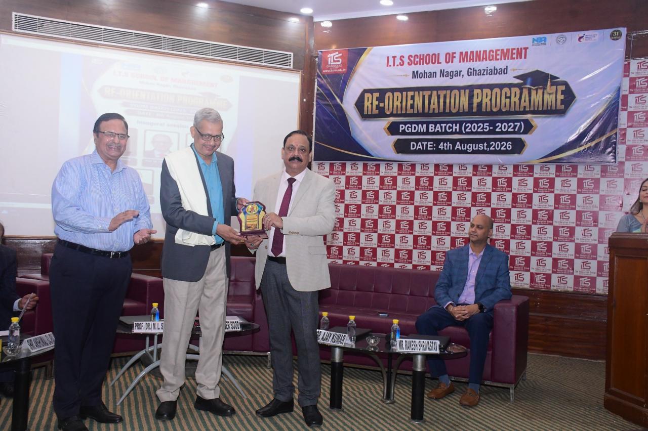 आई.टी.एस. स्कूल ऑफ मैनेजमेंट ने पीजीडीएम विद्यार्थियों के लिए "री-ओरिएंटेशन प्रोग्राम 2026" का आयोजन किया