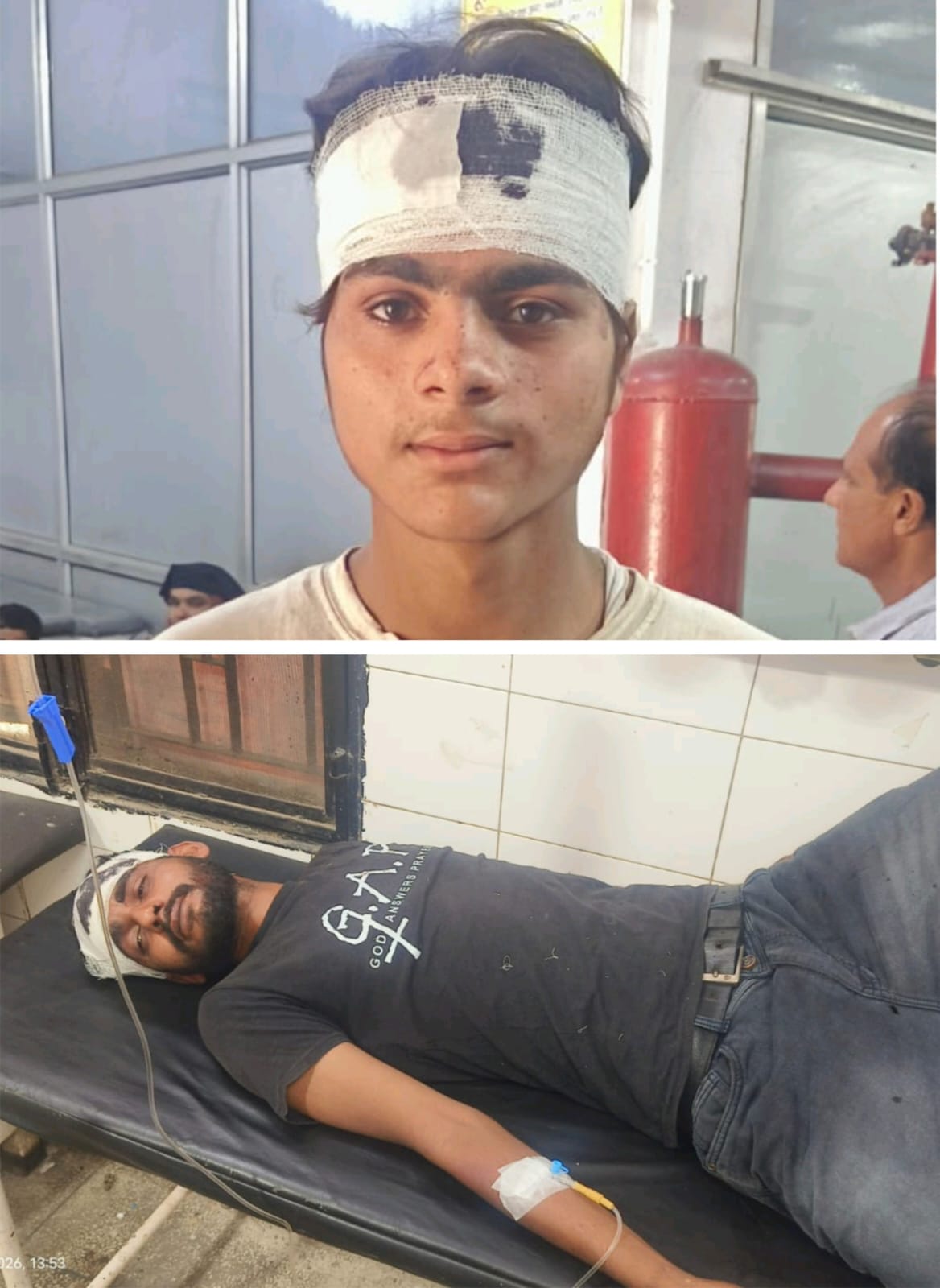 जामुन तोड़ने को लेकर हुए विवाद में दो घायल।