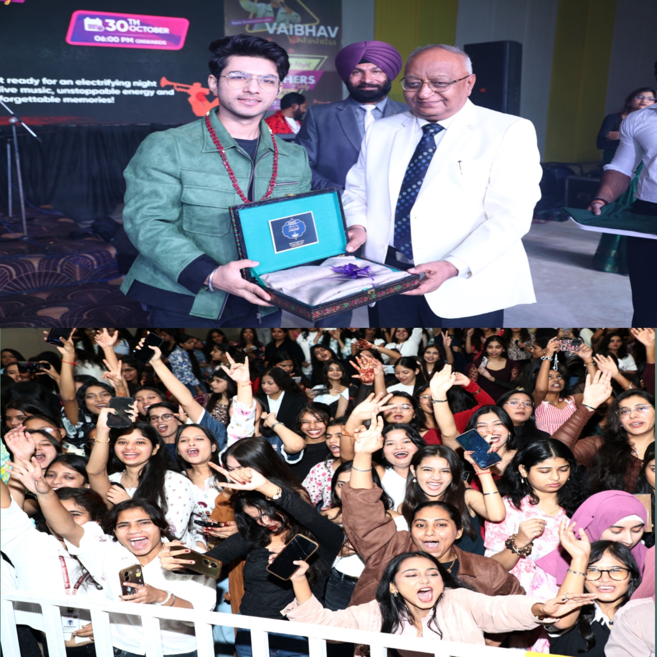 वैभव वशिष्ठ के गानों पर देर रात तक झूमे छात्र-छात्राएं