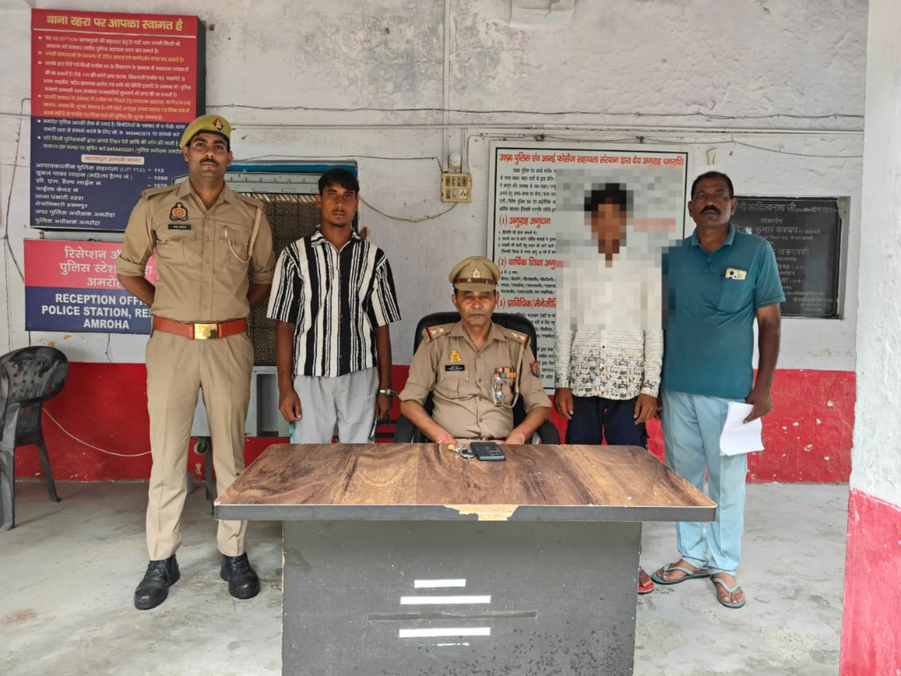 नाबालिग बच्ची से बलात्कार का आरोपी व एक बाल अपचारी गिरफ़्तार 